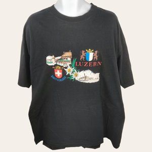 Vintage Lucerne Switzerland Men's T-Shirt Luzern Graphic XXL
